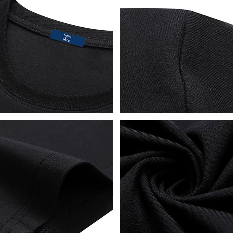 GENIOLAMODE森马集团短袖T恤男潮牌简约logo印花宽松百搭纯棉夏装 白色L