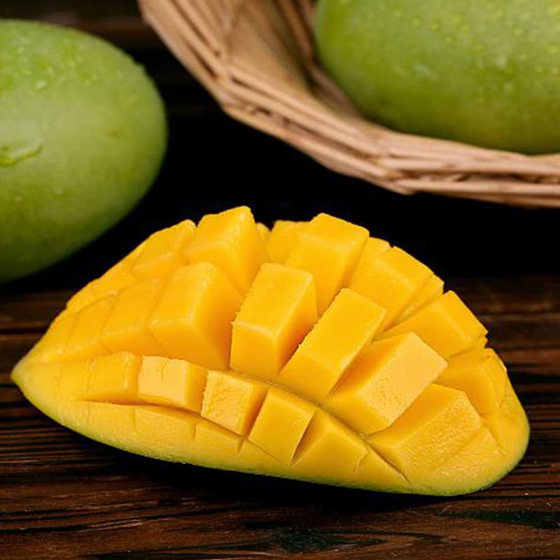 玖原农珍 海南三亚青芒现摘优选青皮芒果 新鲜水果 9斤量贩装（300-600g）